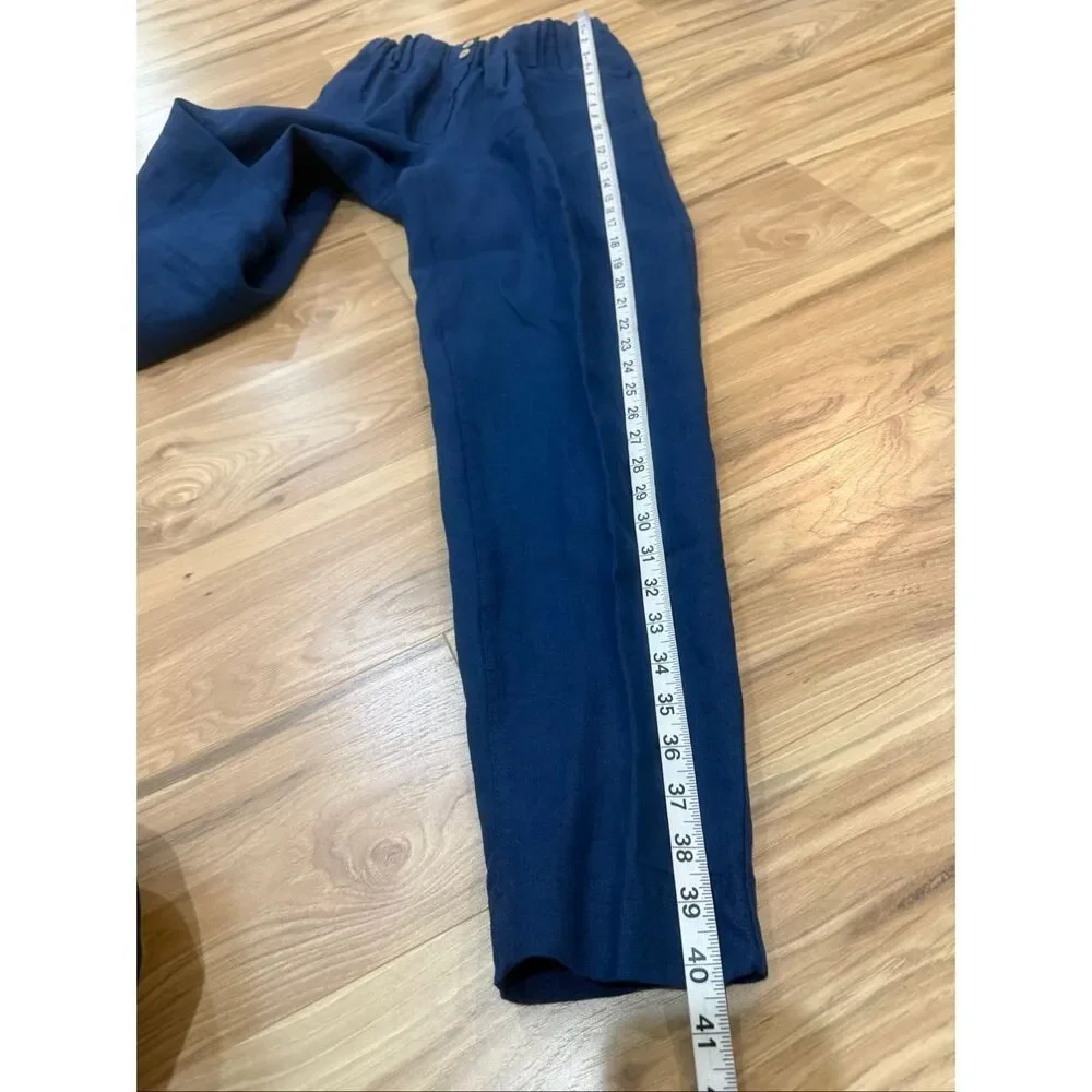 NotPerfectLinen new Doolin in admiral blue linen boho relaxed pants size S/M